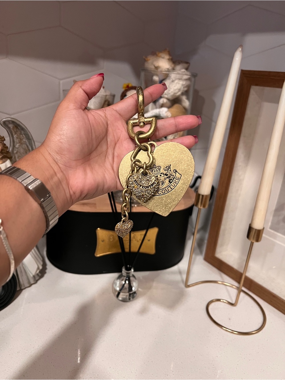 Vintage Y2K juicy couture charm keychain